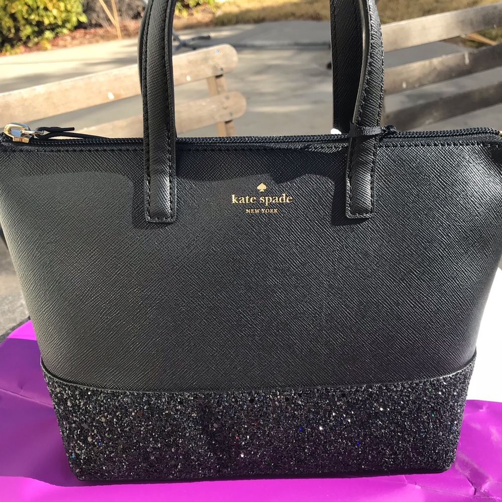 ➕Kate spade Ina Greta Court black glitter bag - Picture 6 of 8